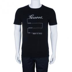 Gucci Men's Black Logo Print T-Shirt M