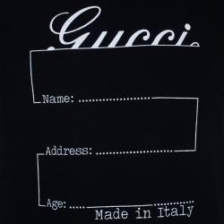 Gucci Men's Black Logo Print T-Shirt M