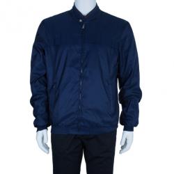Pre Owned Gucci Navy Nylon Monogram Men's Bomber Jacket L