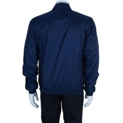 Pre Owned Gucci Navy Nylon Monogram Men's Bomber Jacket L