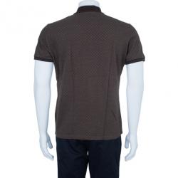 مملوكة مسبقًا Gucci Men's Brown Cotton Pique Polo Shirt XL