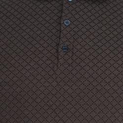 مملوكة مسبقًا Gucci Men's Brown Cotton Pique Polo Shirt XL