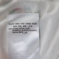 Gucci White Logo Printed Cotton Oversized Washed Crewneck T-Shirt XS