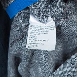Gucci Grey Contrast Collar GG Polo T-Shirt M