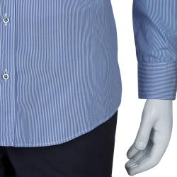 Gucci Blue Striped Long Sleeve Buttondown Cotton Shirt M