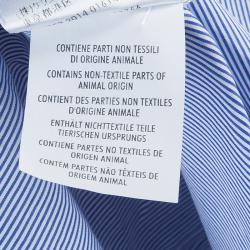 Gucci Blue Striped Long Sleeve Buttondown Cotton Shirt M