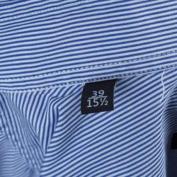 Gucci Blue Striped Long Sleeve Buttondown Cotton Shirt M
