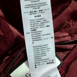 مملوكة مسبقًا Gucci Burgundy GG Jacquard Synthetic Reversible Bomber Jacket M