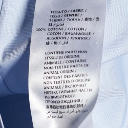 Pre Owned Gucci Blue Oxford Snake Applique Button Front Duke Shirt L