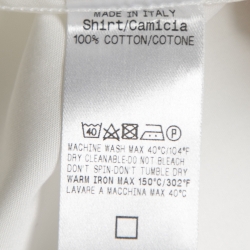 Pre Owned Gucci White Poplin Epaulette Detail Dress Shirt M