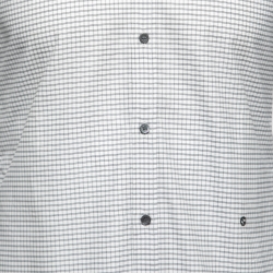 Gucci Monochrome Checked Cotton Button Front Shirt M