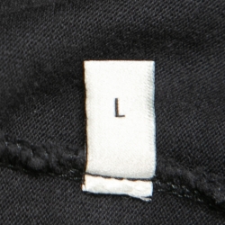 Pre Owned Gucci Black Cotton Blade Logo Printed Short Sleeve T-Shirt L