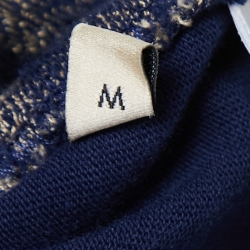 Pre Owned Gucci Navy Blue GG Jacquard Knit Polo T-Shirt M