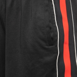 Gucci Black Jersey Stripe Detail Sweat Shorts XXL