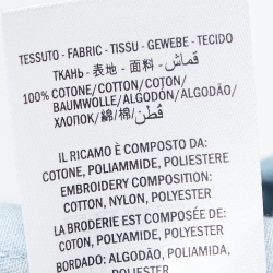 Pre Owned Gucci Blue Denim Pirates Applique Button Front Shirt XL