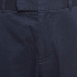 Gucci Navy Blue Side Stripe Gabardine Regular Fit Trousers XL