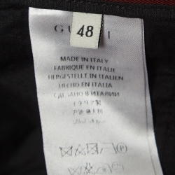 Pre Owned Gucci Burgundy Cotton Slim Fit Trousers M