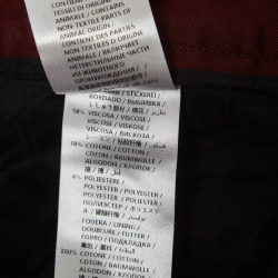 Pre Owned Gucci Burgundy Cotton Slim Fit Trousers M