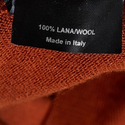 Gucci Brown Logo Patch Wool V-Neck Sweater XL