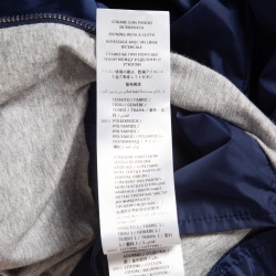 Gucci Blue Synthetic Hooded Zip-Up Jacket XS