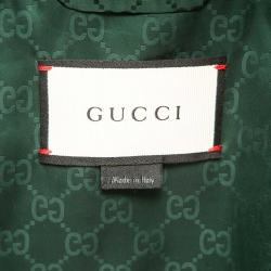 Gucci Green GG Monogram Synthetic Windbreaker Jacket XL