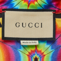 Pre Owned Gucci Multicolor Kaleidoscope Print Silk Shirt XS