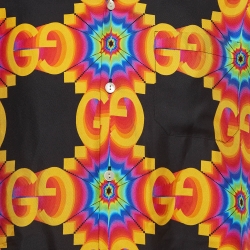 Pre Owned Gucci Multicolor Kaleidoscope Print Silk Shirt XS