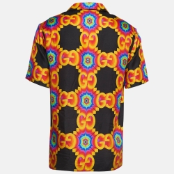 Pre Owned Gucci Multicolor Kaleidoscope Print Silk Shirt XS