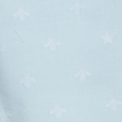Gucci Light Blue Bee and Star Embossed Cotton Shirt M