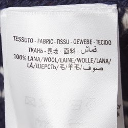 Pre Owned Gucci Blue GG and Reindeer Knit Wool Sweater M 