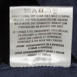 Pre Owned Gucci Blue Cotton Buttoned Riding Pants M