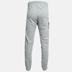 Gucci Grey Mystic Cat Appliqué Cotton Sweatpants XL