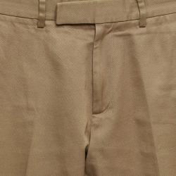 Gucci Beige Twill Cotton Contrast Trim Pants XS