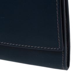 مملوكة مسبقًا محفظة غوتشي جلد أزرق و كانفاس GG