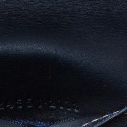 مملوكة مسبقًا محفظة غوتشي جلد أزرق و كانفاس GG