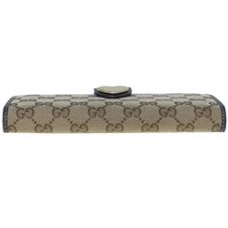 Pre Owned Gucci GG Canvas Heart Continental Wallet