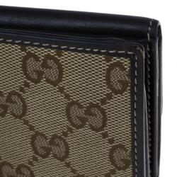 Pre Owned Gucci GG Canvas Heart Continental Wallet