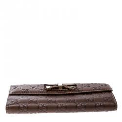 Gucci Brown Guccissima Leather Princy Continental Wallet