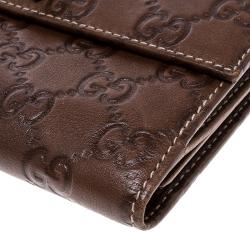 Gucci Brown Guccissima Leather Princy Continental Wallet