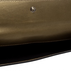 Gucci Gold Guccissima Patent Leather Heart Continental Wallet
