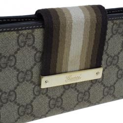 مملوكة مسبقًا محفظة غوتشي ويب أوريجينال كونتينيتال كانفاس GG بيج