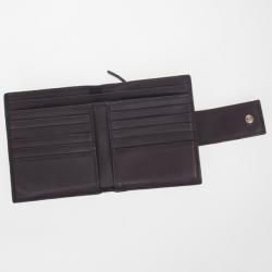 Pre Owned Gucci Guccissima Brown Leather D Ring Compact Wallet