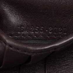 Pre Owned Gucci Guccissima Brown Leather D Ring Compact Wallet