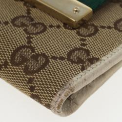 مملوكة مسبقًا Gucci Guccissima Canvas Web Detail Mini Wallet