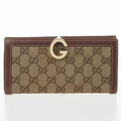 Pre Owned Gucci Monogram G Continental Wallet