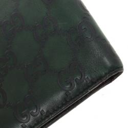 مملوكة مسبقًا Gucci Green Guccissima Leather Bi-Fold Compact Wallet