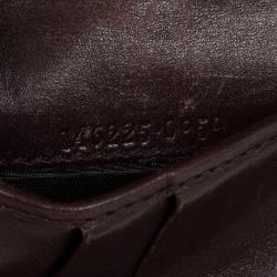 Pre Owned Gucci Brown Guccissima Leather Compact Zippy Wallet