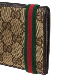 Pre Owned Gucci Original GG Canvas Bifold Wallet