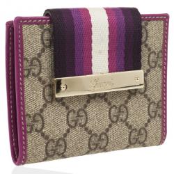 Pre Owned Gucci Ladies Web Medium Wallet