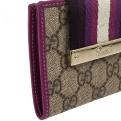 Pre Owned Gucci Ladies Web Medium Wallet